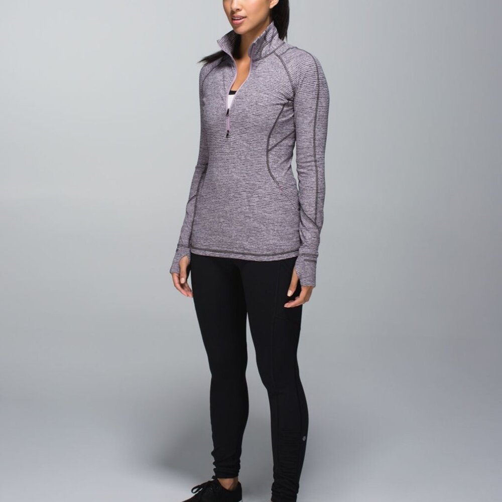 NWOT LULULEMON Race Your Pace Half Zip Top - Size 6 - Lilac Purple Grey - Picture 3 of 12